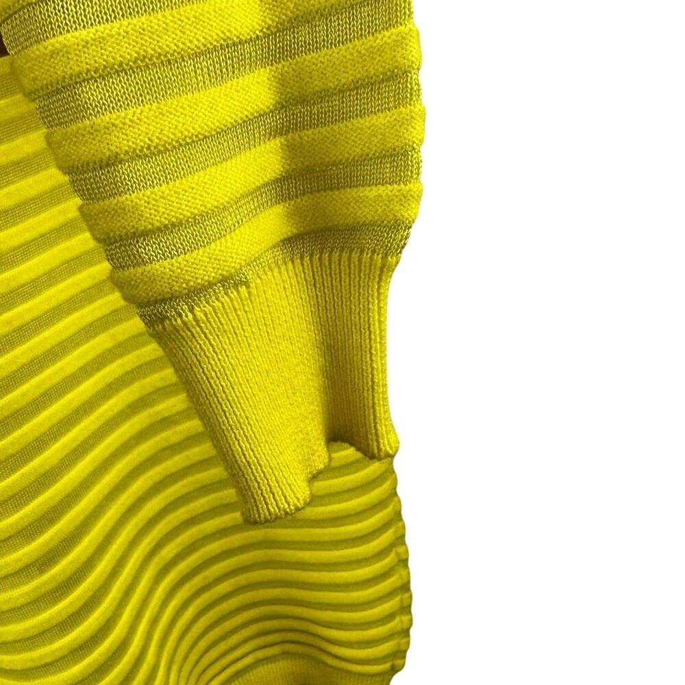 Yellow Sheer Striped Lightweight Sweater Vince Camuto Sheer Women's Size XS - Picture 8 of 11